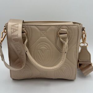Valentino Tan Quilted Crossbody Bag